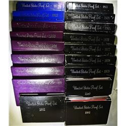 1972-1989 UNITED STATES PROOF SETS