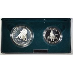 1995 2-COIN CIVIL WAR PROOF SET