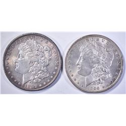 1896 & 97 CH BU MORGAN DOLLARS NICE!