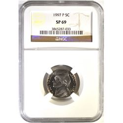 1997-P JEFFERSON NICKEL, NGC SP-69