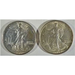 1943 & 1943-S WALKING LIBERTY CH BU