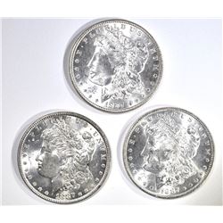 3-CH BU 1887 MORGAN DOLLARS