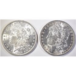 1884-O & 1896 MORGAN DOLLARS  CH BU