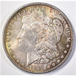 1890 MORGAN DOLLAR  CH BU  TONED