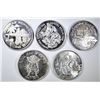 Image 1 : 5-SILVER MARDI GRAS COINS