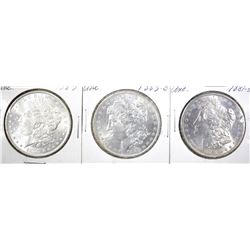 3 MORGAN DOLLARS CH BU