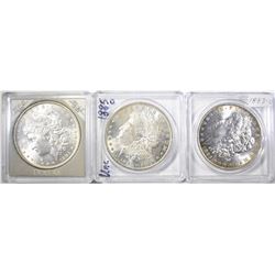 3 MORGAN DOLLARS CH BU