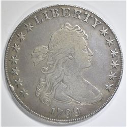 1799 DRAPED BUST DOLLAR  VF HERALDIC EAGLE REVERSE