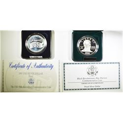 (2) PROOF SILVER DOLLAR COMMEMS: