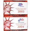 Image 1 : 2003 & 2004 U.S. SILVER PROOF SETS ORIG BOXES/COA