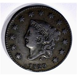 1829 LARGE CENT VF