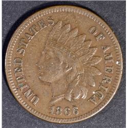 1866 INDIAN HEAD CENT, XF/AU