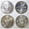 Image 2 : 4-ONE OUNCE SILVER MORGAN DOLLAR REPLICAS