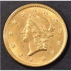 1853 TYPE 1 GOLD DOLLAR CH BU