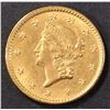 Image 1 : 1853 TYPE 1 GOLD DOLLAR CH BU
