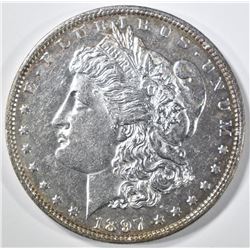 1897 MORGAN DOLLAR, CH BU PL
