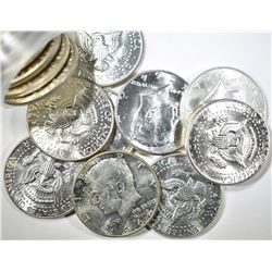 ROLL OF BU 1964-D KENNEDY HALF DOLLARS