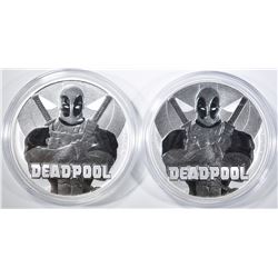 2-2018 TUVALU 1oz SILVER DEADPOOL COINS