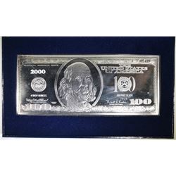 4-OUNCE .999 SILVER $100.00 REPLICA IN CASE