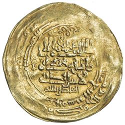GHAZNAVID: Mahmud, 999-1030, AV dinar (3.42g), Ghazna, AH414. VF