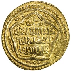 ILKHAN: Abu Sa'id, 1316-1335, AV dinar (9.20g), Bazar, AH723. VF