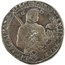 SAXONY: Christian II, Johann Georg Ier et August, 1601-1611, AR thaler, Dresden, 1603. VF