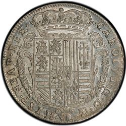 NAPLES: Carlo II of Spain, 1674-1700, AR tari, 1686. PCGS MS64