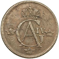 SWEDEN: Gustav IV Adolf, 1792-1809, AE skilling, 1803
