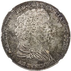 SWEDEN: Carl XIV Johan, 1818-1844, AR riksdaler, 1821 CB. NGC AU58