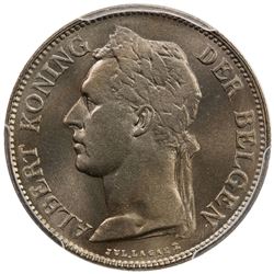 BELGIAN CONGO: Albert I, 1909-1934, 50 centimes, 1928. PCGS MS65