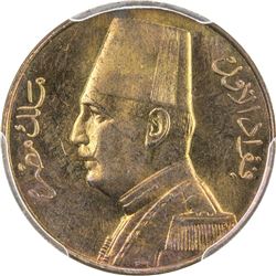 EGYPT: Fuad I, as King, 1922-1936, AE 1/2 millieme, 1932-H/AH1351. PCGS SP64