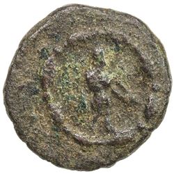 INDO-GREEK: Dionysios, ca. 65-55 BC, AE round 1/2 obol (3.52g). F