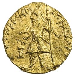 KUSHAN: Kanishka I, ca. 127-152, AV 1/4 dinar (2g). EF