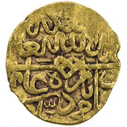 MUGHAL: Zahir al-Din Babur, 1500-1530, AV 1/4 ashrafi (0.47g), NM, ND. VF