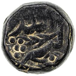 MUGHAL: Akbar I, 1556-1605, AE dam (20.18g), Tatta, ND. VF