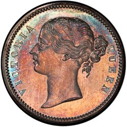 BRITISH INDIA: Victoria, Queen, silver pattern restrike rupee, 1849, PCGS PF66 (Proof 66)