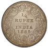 Image 2 : BRITISH INDIA: Victoria, Empress, 1876-1901, AR 1/4 rupee, 1886-C. PCGS MS64