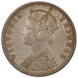 BRITISH INDIA: Victoria, Empress, 1876-1901, AR 1/4 rupee, 1894-B. PCGS AU58