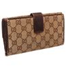 Image 9 : Gucci Brown GG Canvas Leather Long Wallet