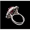 Image 3 : GIA Cert 5.36 ctw Ruby and Diamond Ring - 14KT White Gold