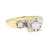 Image 1 : 0.30 ctw Diamond Ring - 14KT Yellow and White Gold