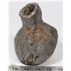 Image 1 : 62) PRIMITIVE VASE SIGNED 'S' 6"X4" FROM MARY