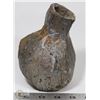 Image 3 : 62) PRIMITIVE VASE SIGNED 'S' 6"X4" FROM MARY