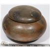 Image 1 : 2) MARY BORGSTROM BROWN JAR W/ LID SIGNED & DATED