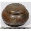 Image 2 : 2) MARY BORGSTROM BROWN JAR W/ LID SIGNED & DATED