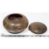 Image 5 : 2) MARY BORGSTROM BROWN JAR W/ LID SIGNED & DATED