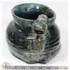 Image 2 : 25) MARY BORGSTROM SIGNED & DATED BLUE GLAZED POT