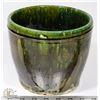 Image 1 : 27) MARY BORGSTROM GREEN GLAZED BOWL SIGNED &