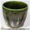 Image 3 : 27) MARY BORGSTROM GREEN GLAZED BOWL SIGNED &