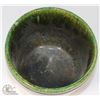 Image 5 : 27) MARY BORGSTROM GREEN GLAZED BOWL SIGNED &